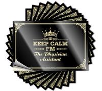 Pool Decor Case Lettering Sticker - Keep Calm I'm The Physician Assistant Happy Durable Sticker Easy Apply for Man Decor(12X18CM)