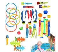 Pool Dive Toys - Waterproof Floating Design, Interactive Swim Training, Colorful Outdoor Playset, Portable Storage Friendly | Aquatic Retrieval Activity For Poolside Backyard Beach RecreationFun