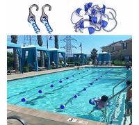 Pool Divider Float Rope Kit - 30ft Durable Anti-UV Safety Lane Lines with Buoy Ball for Outdoor Pool Area Marking