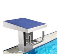 Pool Diving Platform, Diving Starting Block With Stainless Steel Base, Inclined At 15° Diving Board Platform Measures 19.7 X 19.7 Inches (50 X 50 Cm), For Swimming Pools