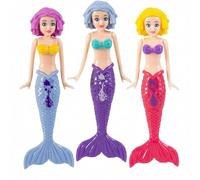 Pool Diving Toy Set, 3 Piece Princess Pool Toys, Water Bath Toy, Princess Dolls Swimming Underwater Pool Training Toys, Diving Games Training Gifts for Boys Girls