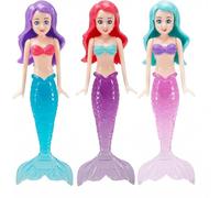 Pool Diving Toy Set, Princess Pool Toys, Water Bath Toy, Swimming Underwater Pool Training Toys, Princess Dolls Diving Games Training Gifts for Boys Girls - 3PCS