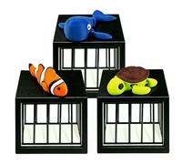 Pool Diving Toys for Adults, Water Swimming Pool Dive Toy Set with Floating Fish Box & Sea Animal Toys, Underwater Diving Game for Pool, Bath, Beach, Summer Water Play (Clownfish+Whale+Turtle, 3 Pack)