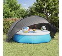 Pool Dome Black 472x460x229cm 185T Polyester PU Coating Foldable Shelter w/Carry