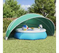 Pool Dome Blue Foldable 546 x 516 x 250 cm Polyester with UV-Resistant Protection for Garden and Outdoor Use Includes Carry Bag and Guy Ropes for Summer and Winter