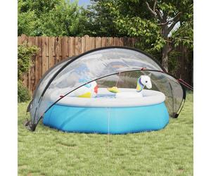 Pool Dome Green 336x322x160cm 185t Polyester PU Coating Foldable Shelter w/Bag+