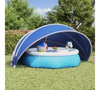Pool Dome Green 500 x 500 x 236 cm Foldable Cover with UV Resistant Polyester Waterproof Includes Carry Bag and Guy Ropes Ideal for Garden, Outdoor Pool Protection Against Leaves