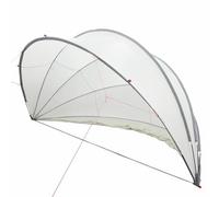 Pool Dome Grey and Orange 430 x 430 x 210 cm Foldable UV Resistant Weatherproof with Carry Bag and Guy Ropes for Garden Outdoor Pool Protection and Heat Insulation