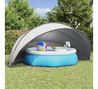 Pool Dome Grey and Orange, 546 x 516 x 250 cm, Foldable with UV-Resistant Polyester, Weatherproof Protection, Cover and Carry Bag for Outdoor Pool, Garden, Summer and Winter