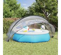 Pool Dome Transparent PVC 472 x 460 x 229 cm Foldable Pool Cover with UV Resistant Protection, Waterproof Tarpaulin, Includes Carry Bag and Guy Ropes for Garden and Outdoor Season