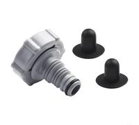 Pool Drain Valve 32mm Black Replacement Adapter for Swimming Pool Hose Safety Water Drain Connector(B)