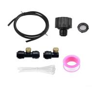 Pool feeder connection kit including check valves and fittings for chlorinators CL200 CL220 safe water flow and protection against backflow (Black)