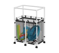 POOL FELLOWS Pool Storage Bin, 105 Gallons, Holder for Noodles, Toys, Floats, Towels, Mesh Organizer for Swimming Equipments, Basic Pro Style