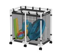 POOL FELLOWS Pool Storage Bin, 105 Gallons, Holder for Noodles, Toys, Floats, Towels, Mesh Organizer for Swimming Equipments, Basic Style