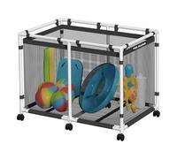 POOL FELLOWS Pool Storage Bin, 214 Gallons, Holder for Noodles, Toys, Floats, Towels, Large Mesh Organizer for Swimming Equipments, Max Style