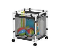 POOL FELLOWS Pool Storage Bin, 45 Gallons, Holder for Noodles, Toys, Floats, Towels, Mesh Organizer for Swimming Equipments, Mini Style