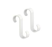 POOL FELLOWS S Hooks for Hanging,Heavy Duty S Shaped Hook, Thicken S Hanger for Plants, Bags, Clothes, Outdoor, Garden, Pool (White, 3.3 inches, 2pcs)