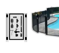 Pool Fence DIY by Life Saver Self-Closing Gate Kit, Black