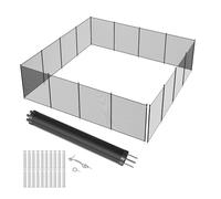 Pool Fence Gate, 1.2x14.6m Inground Gate Kit with Safety Latch & Steel Aluminum Pipe Frame, Removable Pool Door Easy DIY Installation for Backyard, Child & Pet Backyard Barrier for Swimming Security