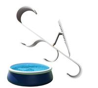 Pool Fence Hooks - Heavy Duty 2-Piece Attachment For Outdoor Storage | Rust-mountable Hangers, Underwater Bags, Towels, Poles And Na Hardware