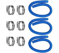 Pool Filter Pump Hose Replacement for Intex for COLEMAN, 1.25 Inch Diameter 59 Inch Length, Weather-Resistant PE Spiral Design, 3-Pack with Stainless Steel Clamps, Blue(3 set)