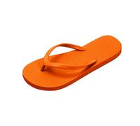 Pool Flip Flops Women, Womens Flip Flops for Shower - Solid Color Bathroom Shower Shoes Basic Plain Beach Pool Slides Plain Flat Thong Sandals Lightweight Non-Slip Beach Thong Sandals Orange