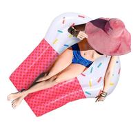Pool Float - 120cm Cake Shape Lounge Raft,PVC Inflatable Water Mat Bed, creative water park inflatable toys,Fun Floating Pad | Summer Pool Party Relaxation During Beach Lake Outdoor Adults Kids Family