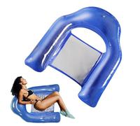 Pool Float Chair - Inflatable Adult Water Lounger | Foldable Swimming With Built-in Cup Holder, Comfortable Beach And Seat, Outdoor Summer Relaxation Accessory, Portable For Vacation, Backyard