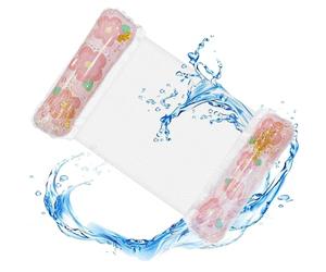 Pool Float Chair - Sunbathing Sitter for Beaches | Translucent Vinyl Raft with High Back Support, Floating Armrest Throne & Shimmer Outdoor Play Accessories for Parties, Vacations, Ponds