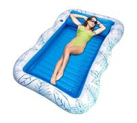 Pool Float, Inflatable Floating Water Hammock with Cup Holder, Durable Lounge Raft, Comfortable Summer Fin for Tanning, Relaxation or Water Feature, Ideal for Pool, Lake