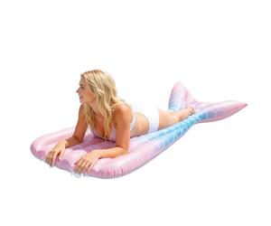 Pool Float - Inflatable Hammock Lounge Chair, Fish Tail Design Water Recliner Seat with Mesh Center Cooling Support Lightweight Foldable Structure Relaxing Balance Feature Ideal Beach Lake