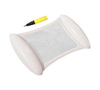 Pool Float Lounger - Adjustable Backrest Angle, PVC Blow Up Floating Bed | 2 Position Recliner Lock, Leg Rest Bubble, Cup Holder Recess, Patch Repair Kit Included For Amusement Park Traveling Backyard