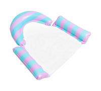 Pool Float Lounger - Inflatable Chair Hammock for Adults, Thickened Striped Floating Bed for Summer Pool Party Lakeside and Beach, 111x107x18cm Accessory Gear 1 Piece Set Unit Item Guard