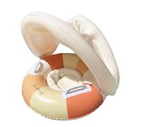 Pool Float, Sun Protection Swimming Ring with Canopy, Foldable Safety Seat Swim Ring, Retro Floating Sunshade Toys for Outdoor, Backyard & Garden