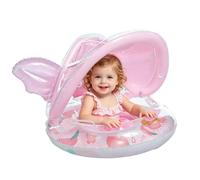 Pool Float - Swimming Float With Canopy - 24 Inch Mermaid Swimming Rings | Summer Pool Seat Sunshade Boat For Boys Girls Outdoor Garden Backyard Lake Bathtub Water Park