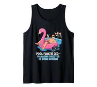 Pool Floatie CEO Managing Director of Doing Nothing Tank Top