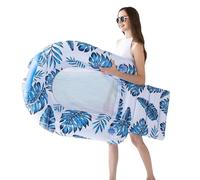 Pool Floating Lounge Chair | Tropical Leaves Pool Lounger with Headrest and Foot Rest | Sun Tanning Float, Floating Chair for Swimming Pool, Party Toys