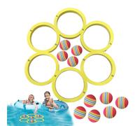 Pool Floating Throwing Toy - Kids Water Sports Tossing Balls | Throw Game Set with Colorful Design Swimming Accessories for Holidays Fun
