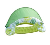 Pool Floats Adult - Inflatable Lounger with Canopy, Heavy-Duty Water Float Seat Cup Holder | Swimming Floaties for Lake River Summer Vacation Beach Backyard Relaxation Men Women Floating Leisure Use
