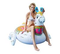 Pool Floats for Adults, Alpaca Inflatable Raft Lounger, Floating Pool Hammock Water Toy, Summer Swimming Float for Lake River Outdoor Party, Fun Decoration for Kids and Adults