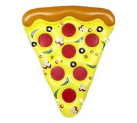 Pool Floats Giant Inflatable Pizza Slice Lounger with Quick Valve and Cup Holders Extra Thick PVC for Adults Kids Summer Pool Beach Lake Party Water Fun (Yellow)