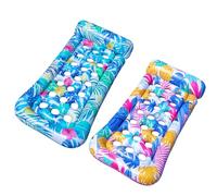 Pool Floats Lounger, Inflatable Pool Float Adult Size 56" X 28", Water Hammock Pool Rafts Floaties for Swimming Pool Floating Pool Party for Summertime Beach Outdoor (Hawaiian Leaves)