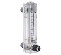 Pool Flow Meter, Water Flow Meter Liquid Flowmeter Monitoring Device Acrylic 1/2in Male Thread and 1/4in Female Thread Adjustable Knob Panel Mount Type Flowmeter, 0.3-3GPM