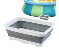 Pool Foot Basin - Outdoor Foot Wash Tub | Foldable Patio Footbath for Adults, Spa and Travel Use, Compact Foot Soaking Solution for Garden, Camping Gear, Yard Hygiene, Swimming, Beach Trips