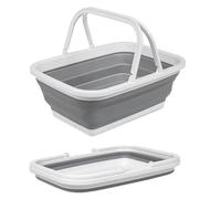 Pool Foot Bath, Pool Feet Cleaner, Soaking and Washing Tool for Outdoor Hygiene, Foldable Non Slip Bucket, Usage in Patio Deck Beach Travel Camping Poolside Backyard Garden Cleaning, 38x29x7cm