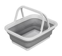 Pool Foot Tub, Feet Soaking Bucket, Pool Foot Bath, Foldable and Space-Saving, Non-Slip Stability and Spacious Design, 38x29x17.3cm, for Use at The Swimming, Beach, Patio, Or Outdoor Decks