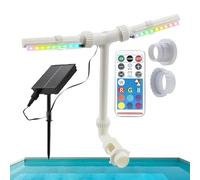 Pool Fountain Double Spray - Sprinkler Adjustable 7 color, Effortless Installation, LED Light Solar Water, Pond Patio Decor Backyard | Pond, Patio, Decor, Backyard, Party Comfortable