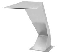 Pool Fountain Stainless Steel Silver Tub Pond 50x30x90 cm/64x30x52 cm vidaXL