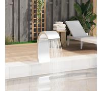 Pool Fountain Silver 22x60x70 cm Stainless Steel 304 Brushed with 2m Hose valve