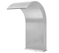 vidaXL Pool Fountain Stainless Steel 45x30x65cm Silver Pond Water Cascade Kit